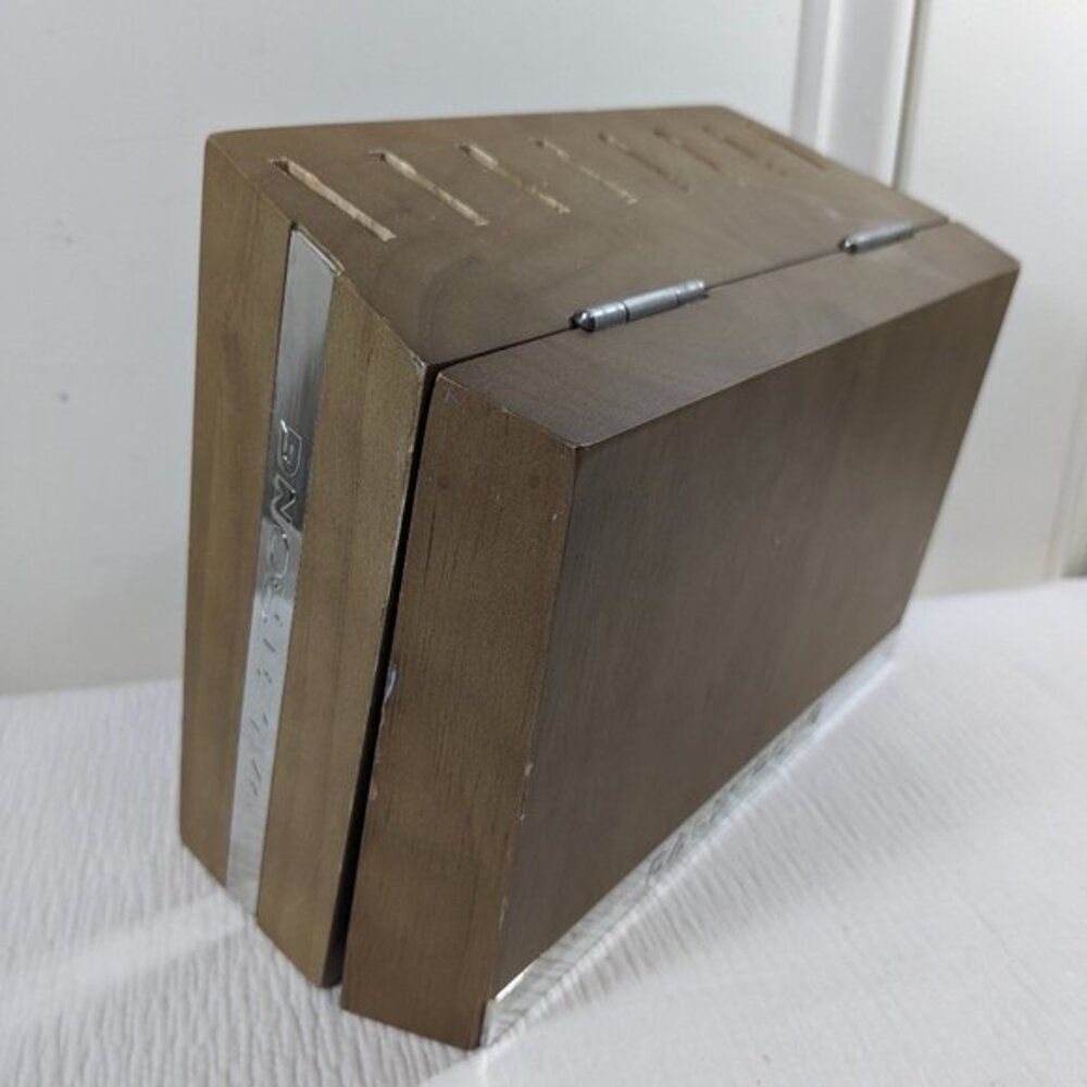 Dalstrong Knife Block 8 slot Gladiator Series wood holder folding Foldable brown